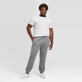 Men's Big & Tall Fleece Jogger Pants - Goodfellow & Co™ Gray 5XL